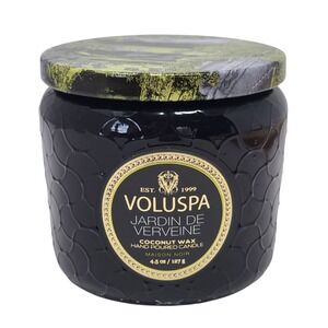 Voluspa Jardin de Verveine Candle 4.5oz Petite Maison Collection Embossed Glass
